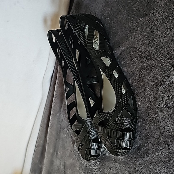 Melissa + Jason Wu Black Weave Ballet Flats - Picture 3 of 8